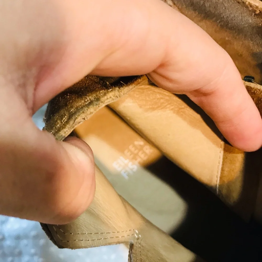 Eileen Fisher cargo leather Platform in brown